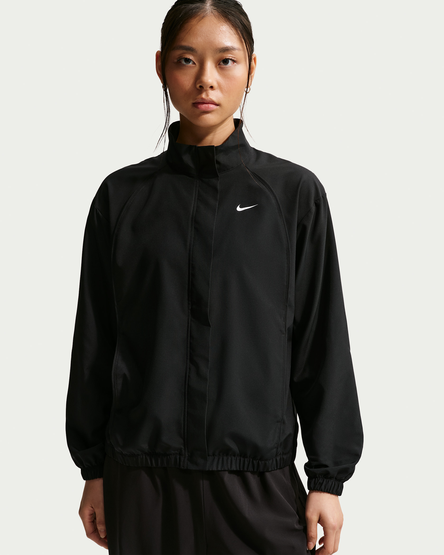 Nike One Women's Dri-FIT Woven Jacket - Black/White