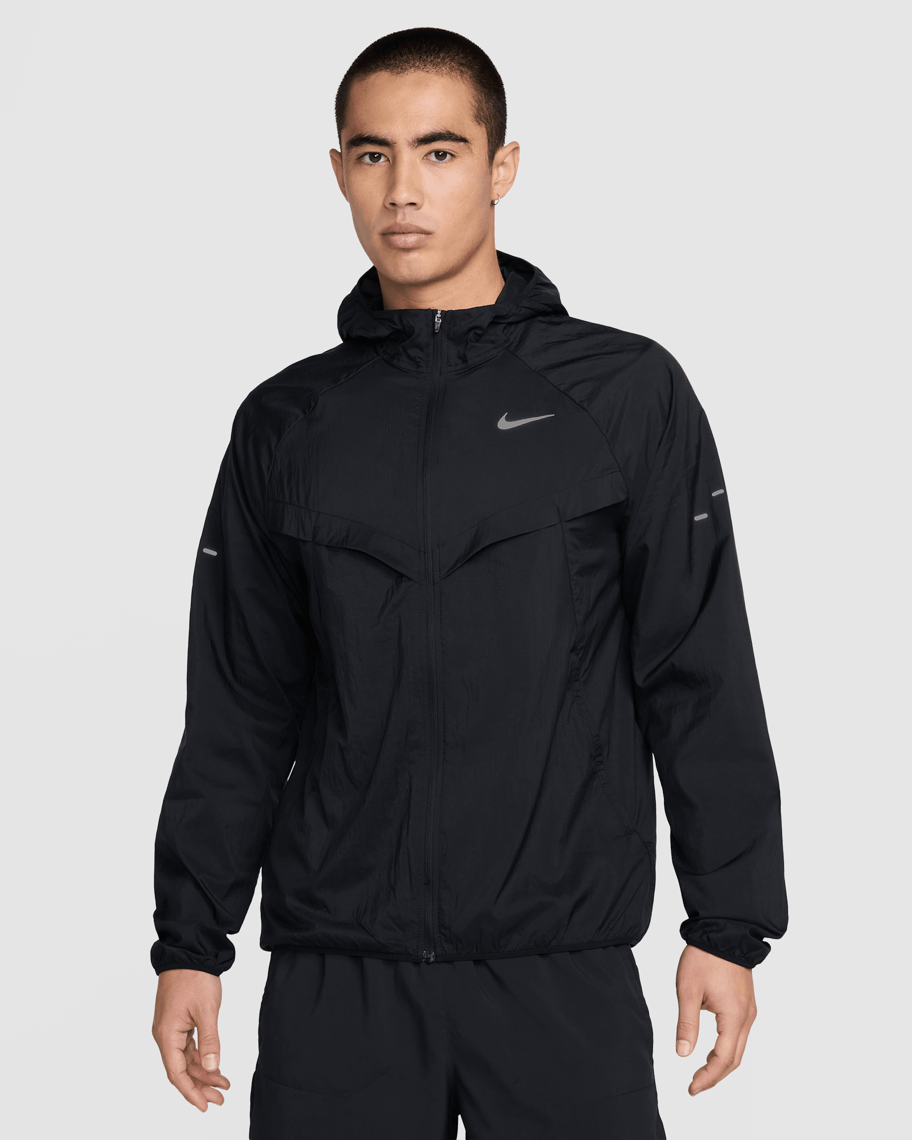 Nike Stride Men's Repel UV Running Jacket - Black/Black