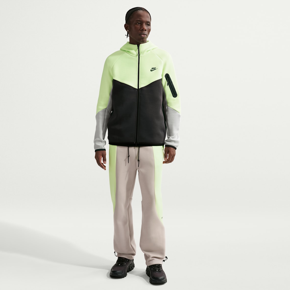 Nike Tech Men's Color-Block Open-Hem Fleece Pants