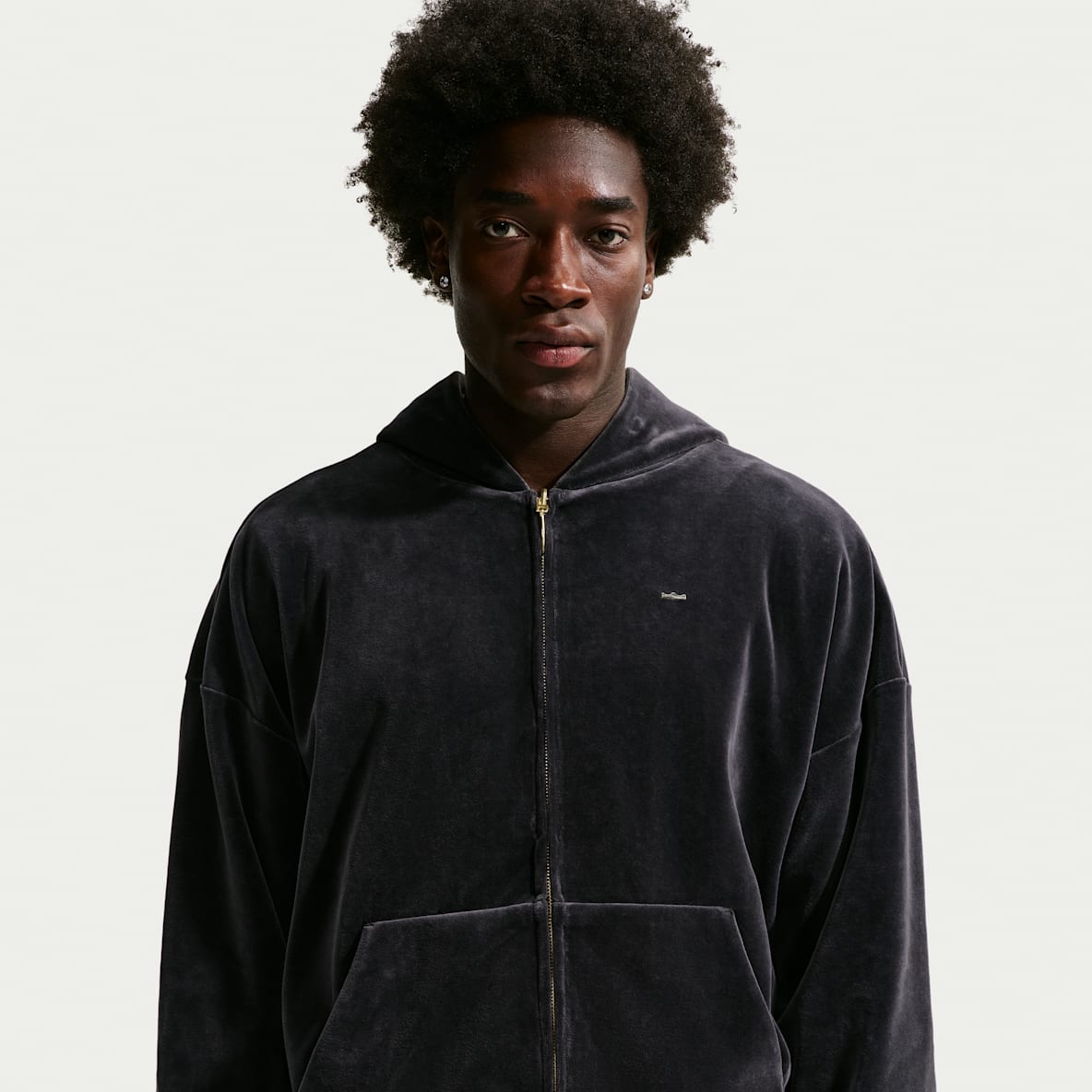 LeBron Men's Velour Full-Zip Basketball Hoodie