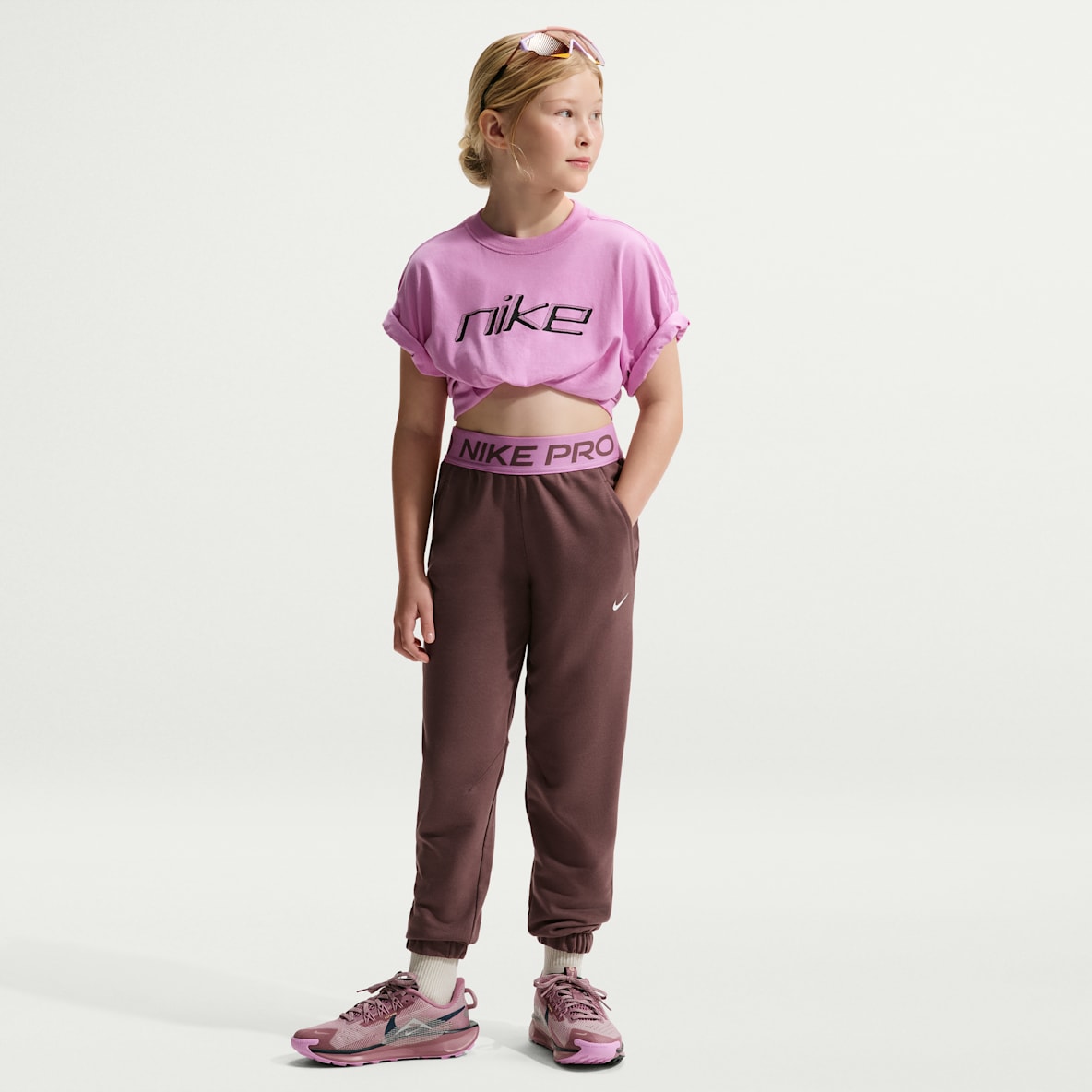 Nike Pro Fleece Joggers Dri-FIT para niña talla grande
