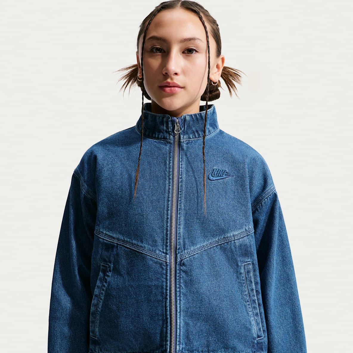 Nike Sportswear Collection Windrunner Big Kids' Denim Jacket