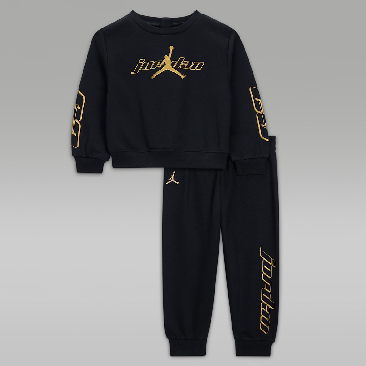 Jordan Mountainside Conjunto de 2 piezas de sudadera de cuello redondo de tejido Fleece para bebé (12-24 M)