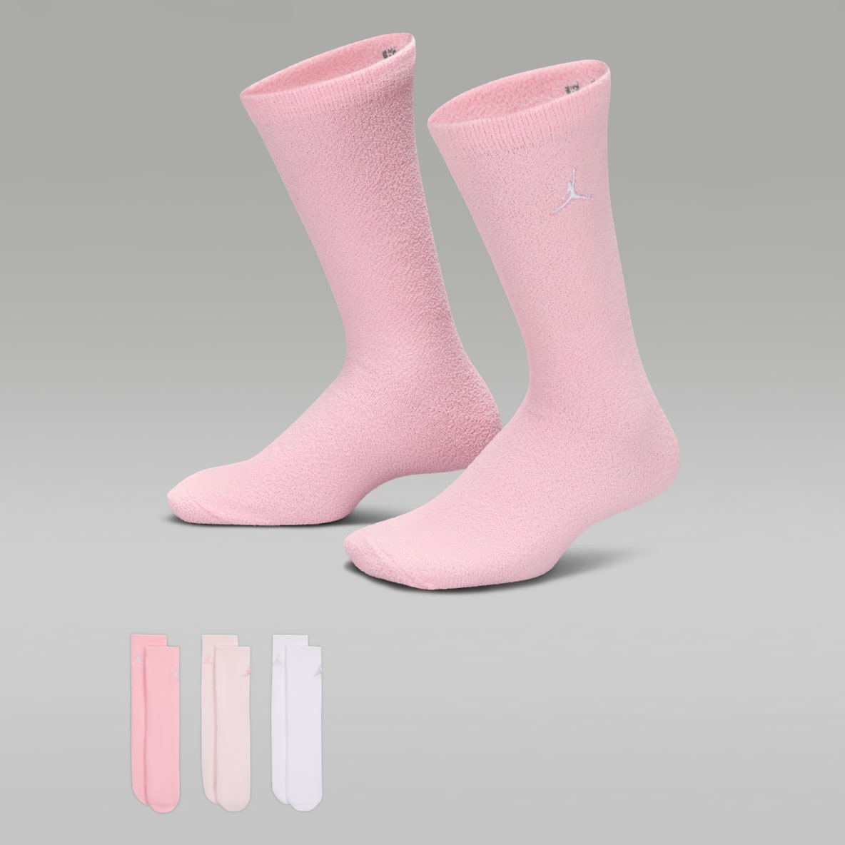 Jordan Big Kids' Supersoft Cozy Crew Socks (3 Pairs)