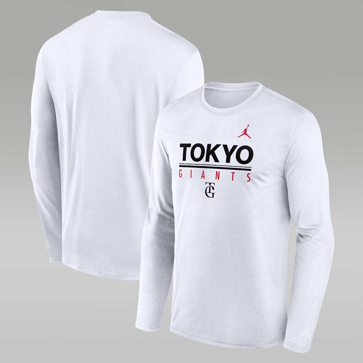 東京 読売ジャイアンツ x ジョーダン エクスクルーシブ コレクション メンズ ロングスリーブ T シャツ