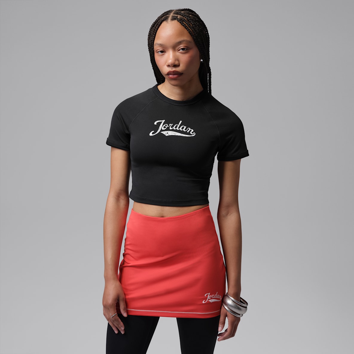 Jordan Brooklyn Top de manga corta para mujer