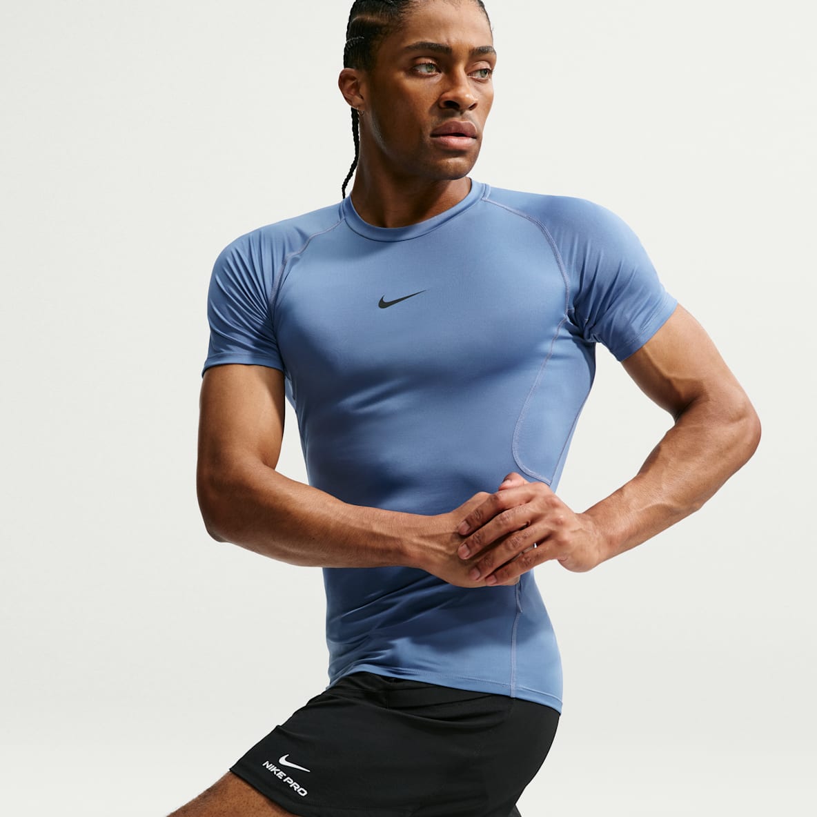 Nike Pro Playera de fitness ajustada de manga corta Dri-FIT para hombre
