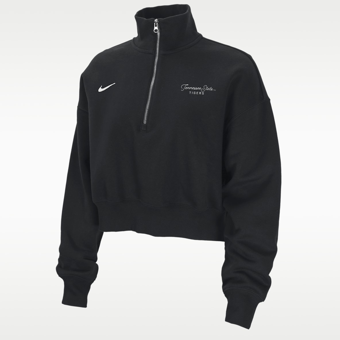Nike College Phoenix Fleece (Tennessee State University) Sudadera con cierre de 1/4 cropped para mujer