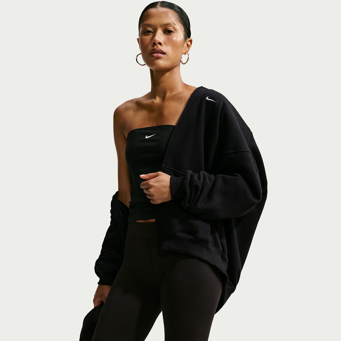 Nike Studio Fleece Medium Weight Women's Oversized Full-Zip Hoodie