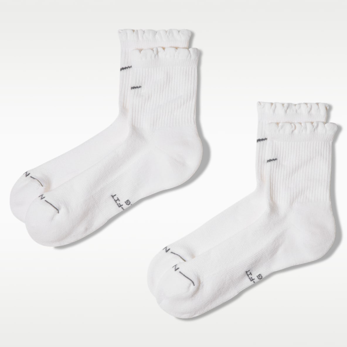 Nike Everyday Elevated Microcalcetas festoneadas (2 pares)