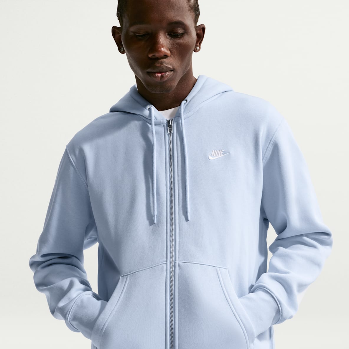 Nike Club Sweat à capuche en tissu Fleece à zip pour homme