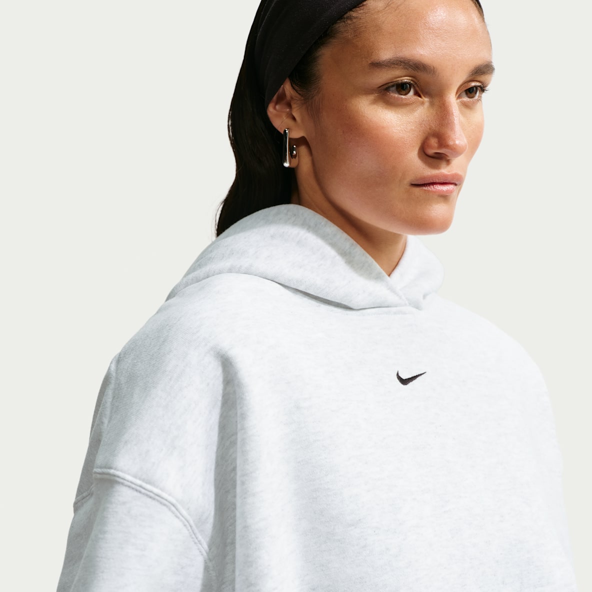 Nike Studio Fleece Medium Weight Women's Oversized Cropped Hoodie