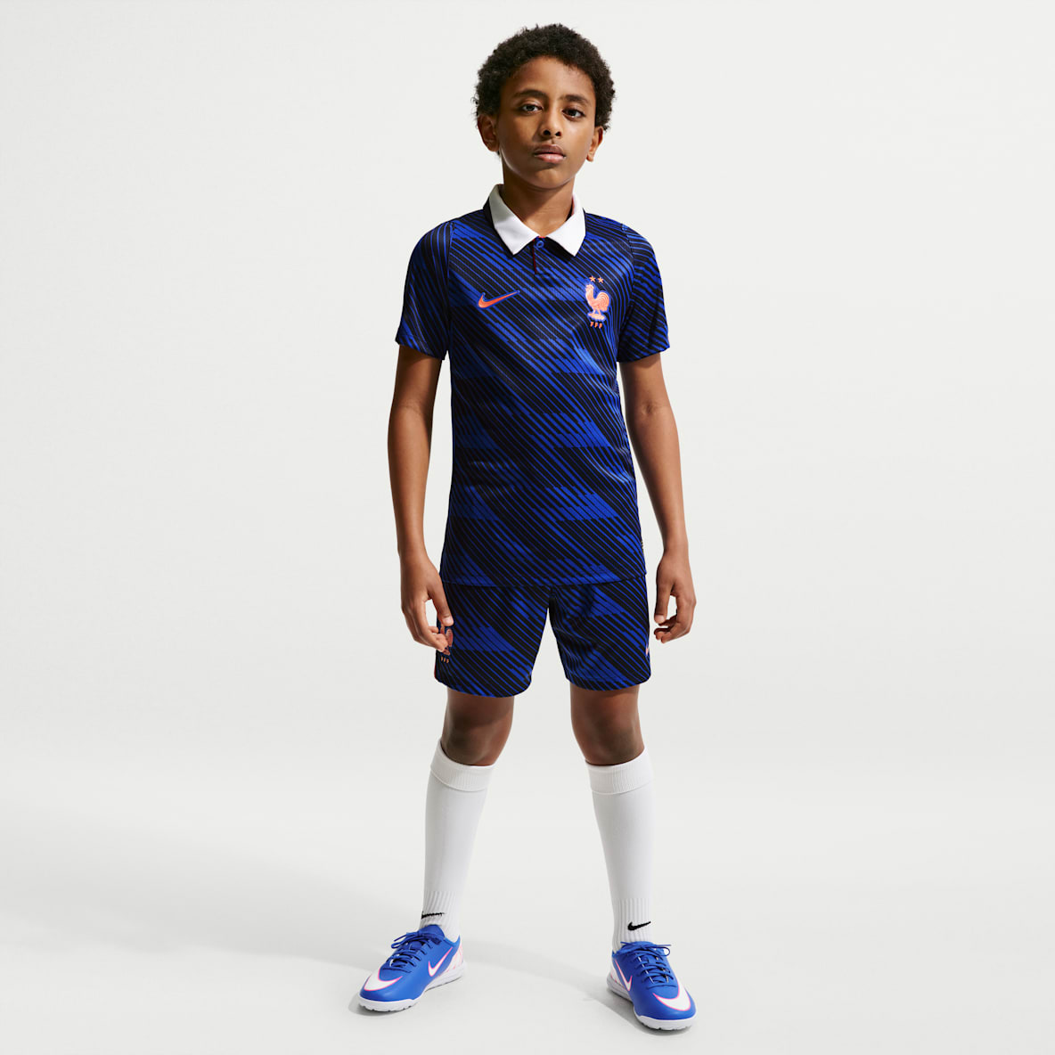 FFF 2026 Stadium Domicile Short de foot Replica Nike Dri-FIT pour ado