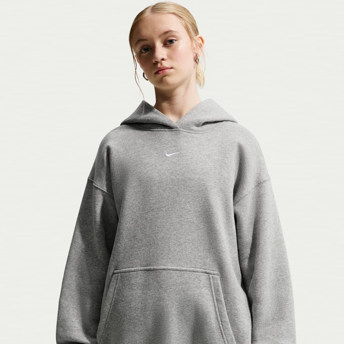 Nike Sportswear Studio Fleece Girls' Oversized Pullover Hoodie
