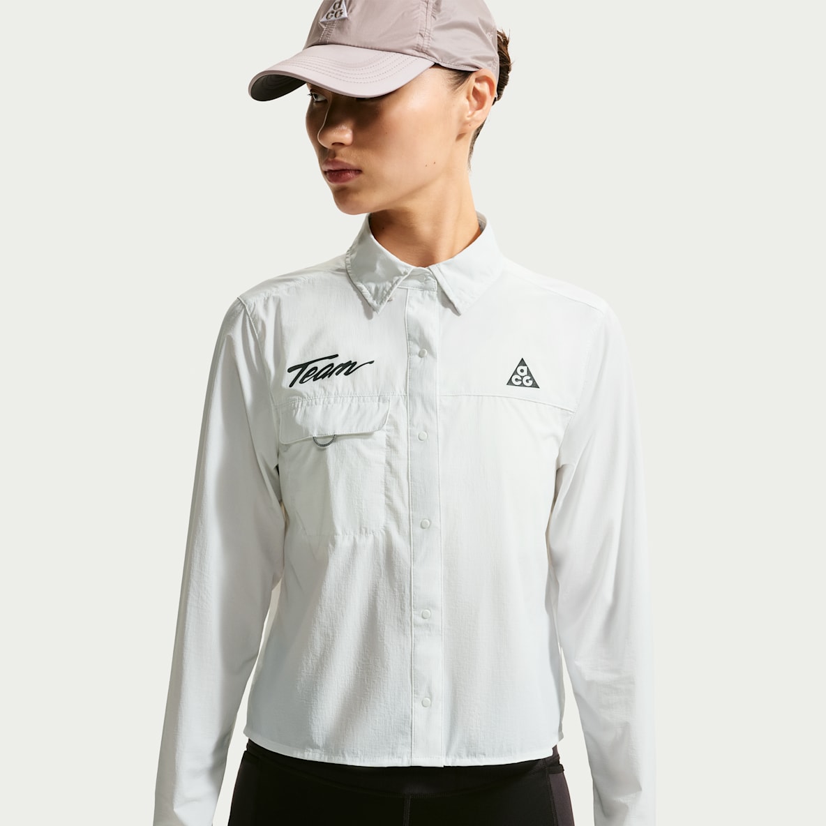 ACG 'Aireez' Women's Button-Up Long-Sleeve Graphic Trail-Running Top