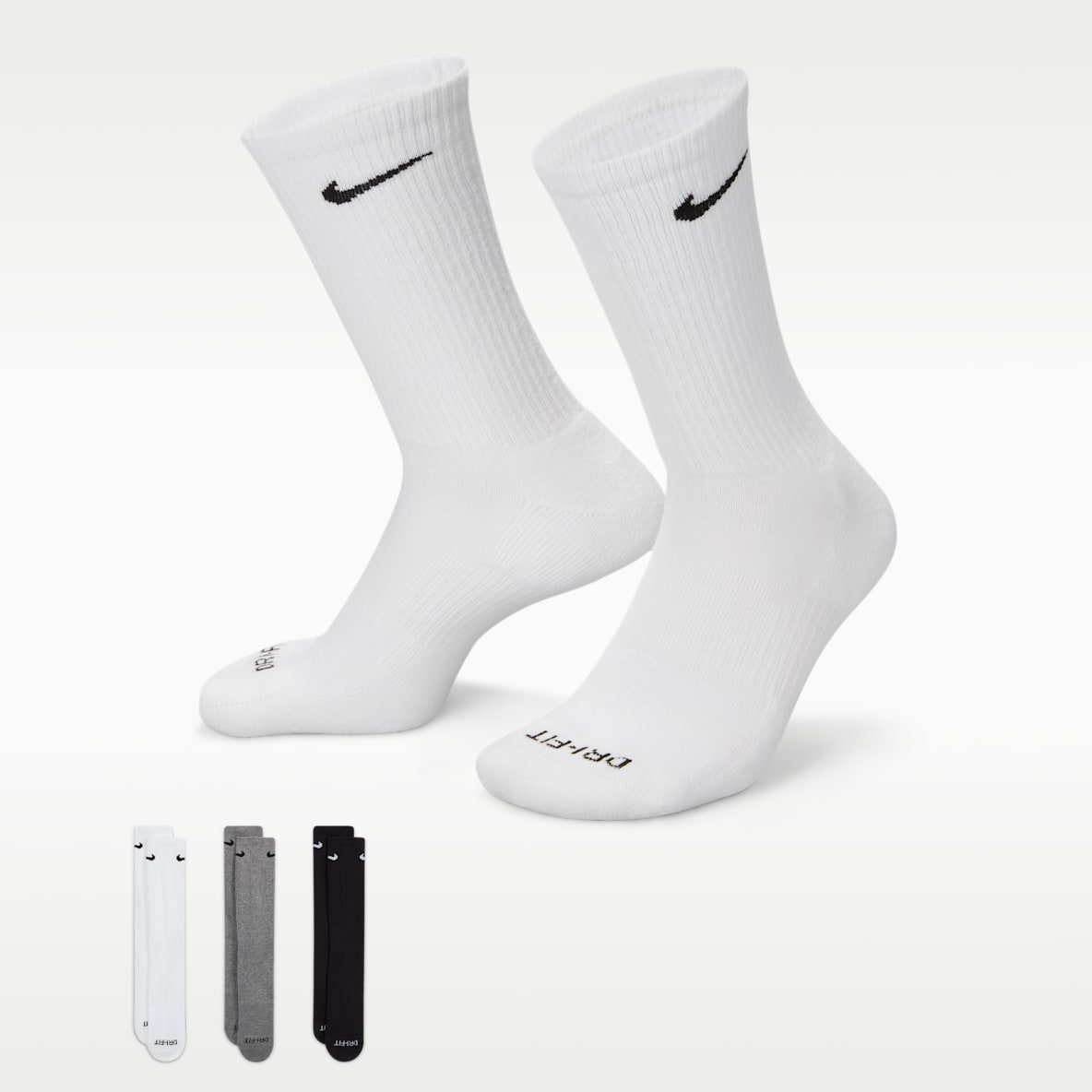 Nike Everyday Plus Cushioned Calcetas de entrenamiento (3 pares)