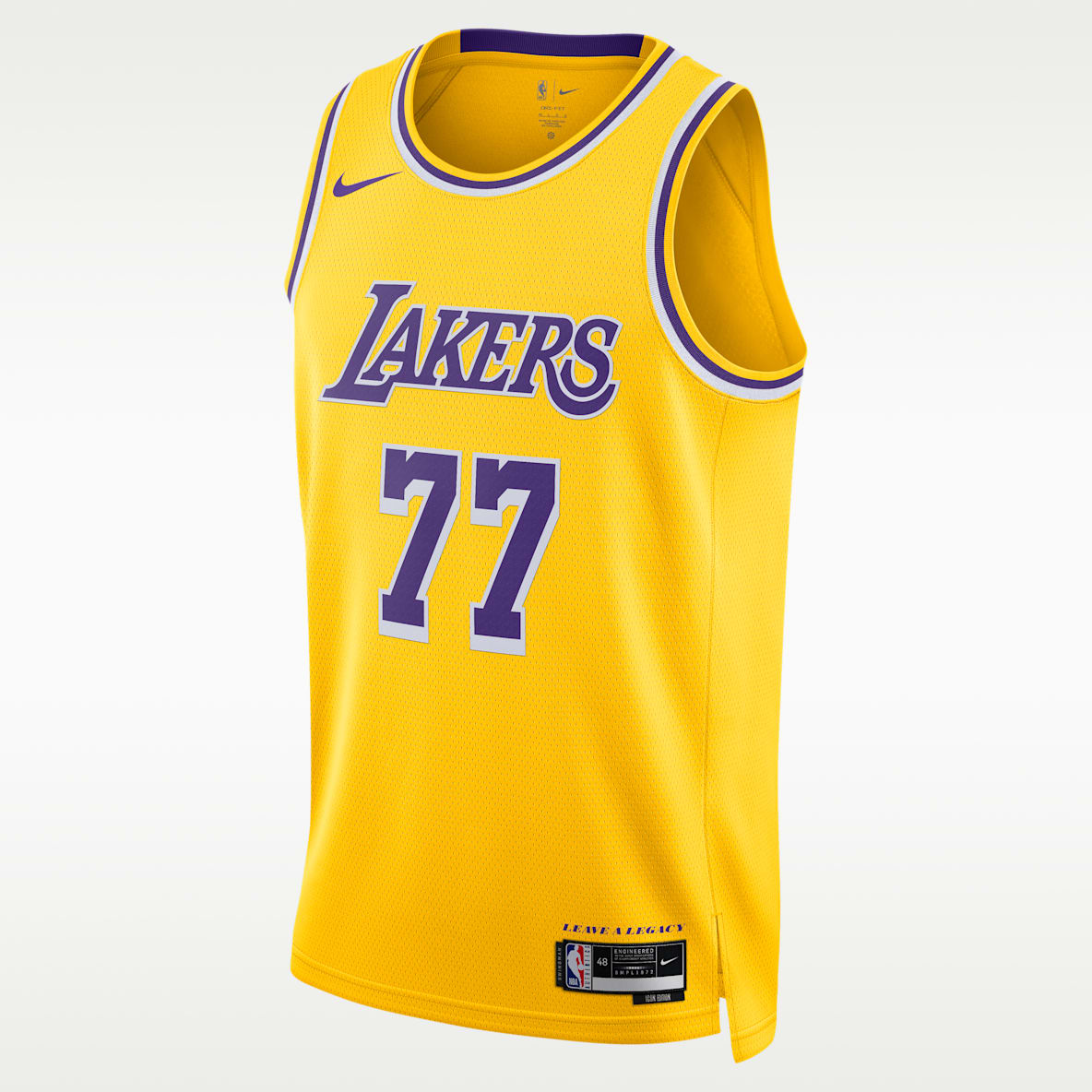 Luka Dončić Los Angeles Lakers Icon Edition 2022/23 Jersey Nike Dri-Fit de la NBA Swingman