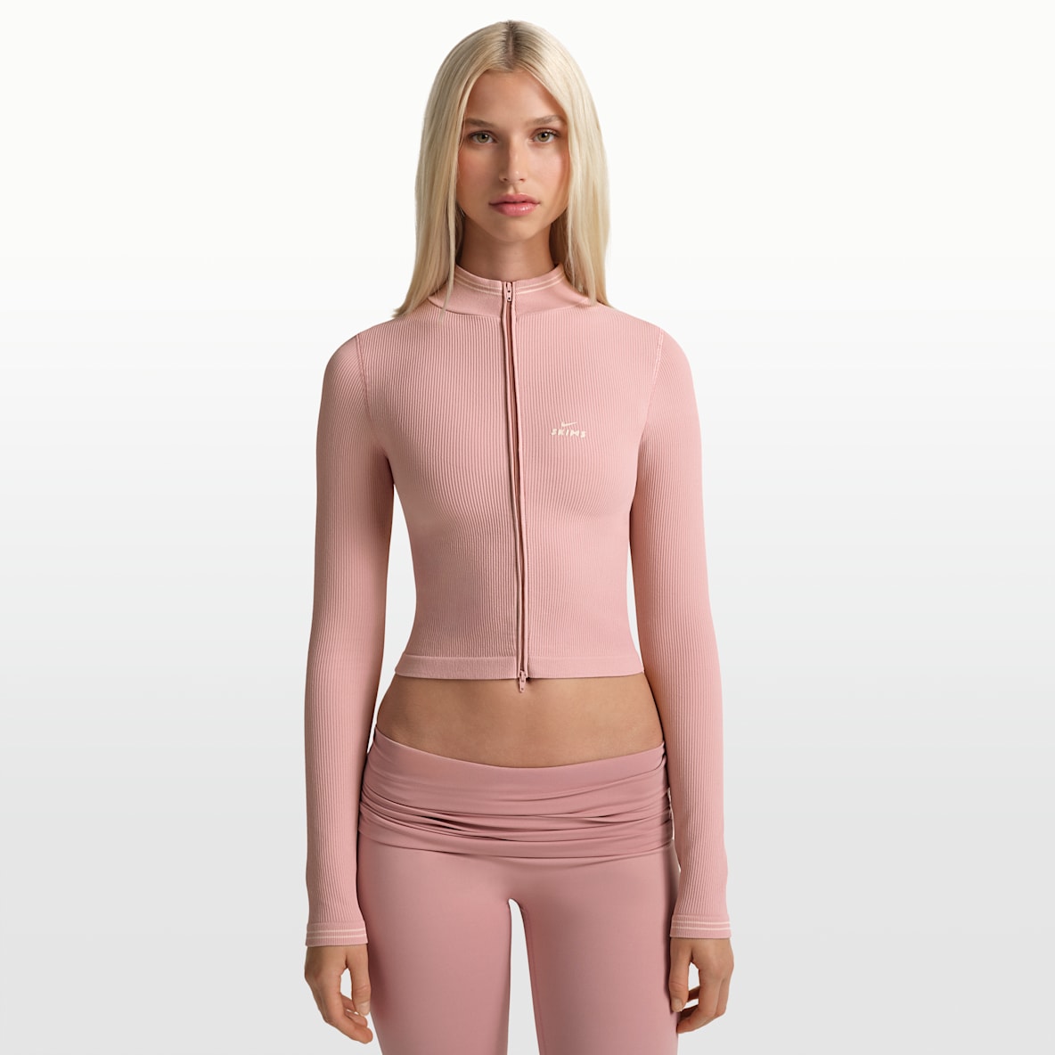 NikeSKIMS Ribbed Seamless Women's Cropped Full-Zip Jacket
