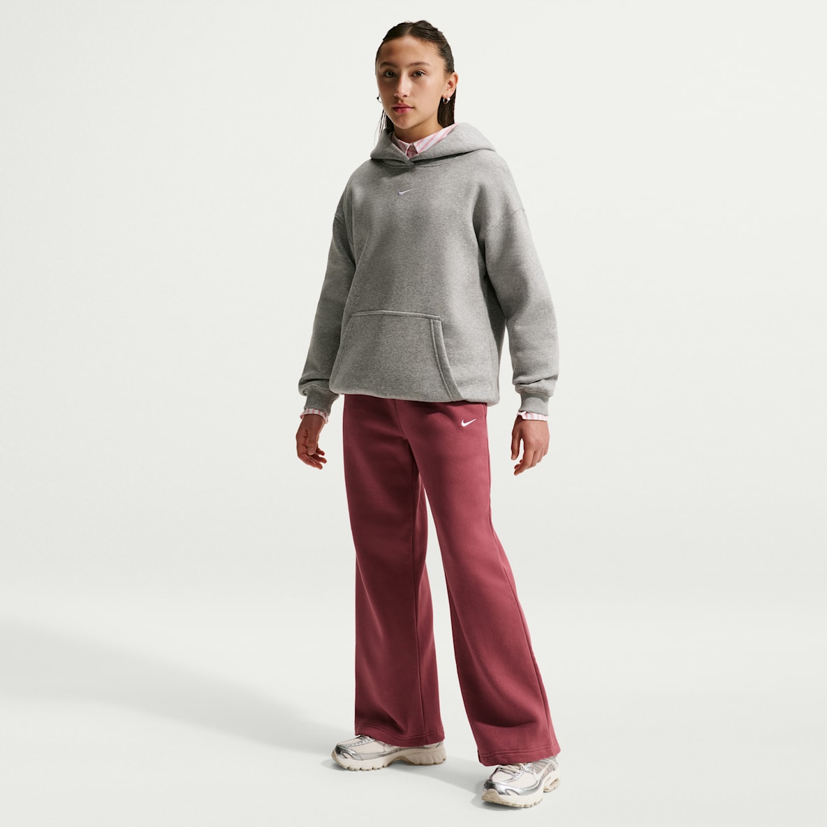Nike Sportswear Studio Fleece Girls' Open-Hem Trousers