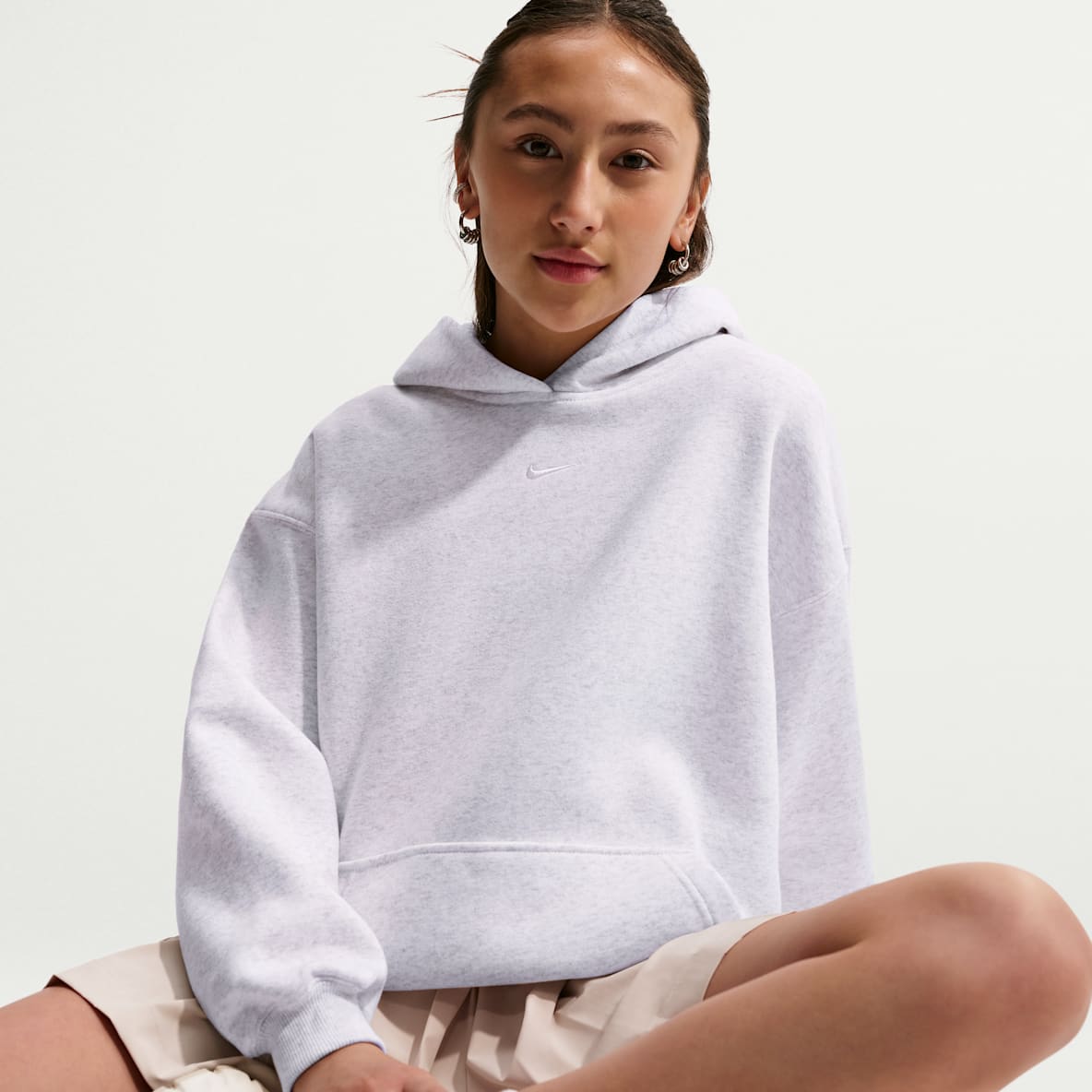 Nike Sportswear Studio Fleece Sweat à capuche oversize pour fille