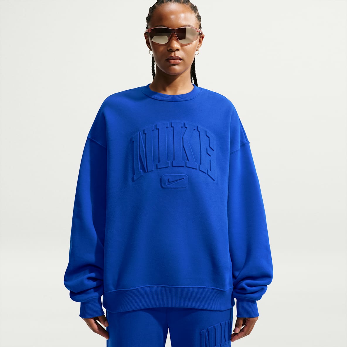 Nike Studio Fleece Medium Weight "Graphic Pack" Women's Oversized Embossed Crew